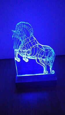 3D Lampe "Pferd" ca.300x200mm