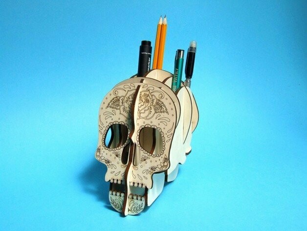 Büro Organizer "Skull" im Maya Look
