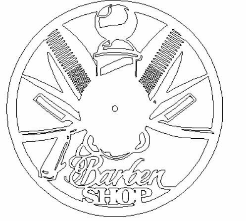 Barber Shop Uhr, absolut einzigartig! Durchmesser 430mm, ohne Uhrwerk!