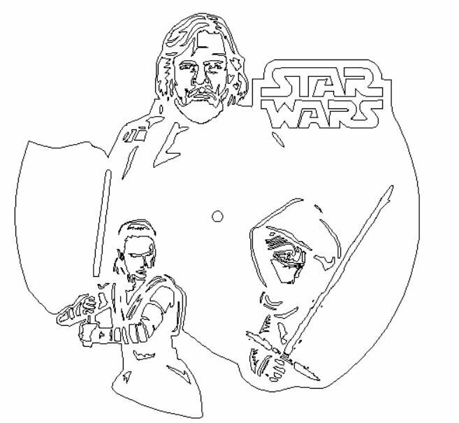 Star Wars Uhr, absolut einzigartig! Durchmesser 430mm, ohne Uhrwerk!