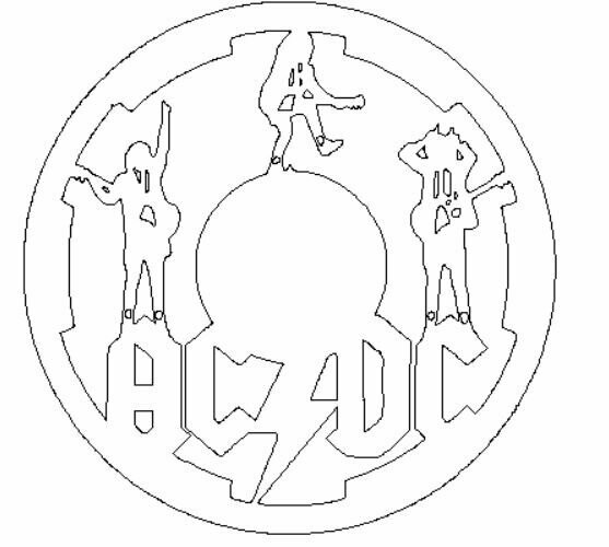 ACDC Uhr, absolut einzigartig! Durchmesser 430mm, ohne Uhrwerk!