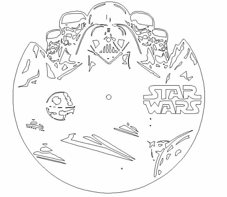 Star Wars Uhr, absolut einzigartig! Durchmesser 430mm, ohne Uhrwerk!