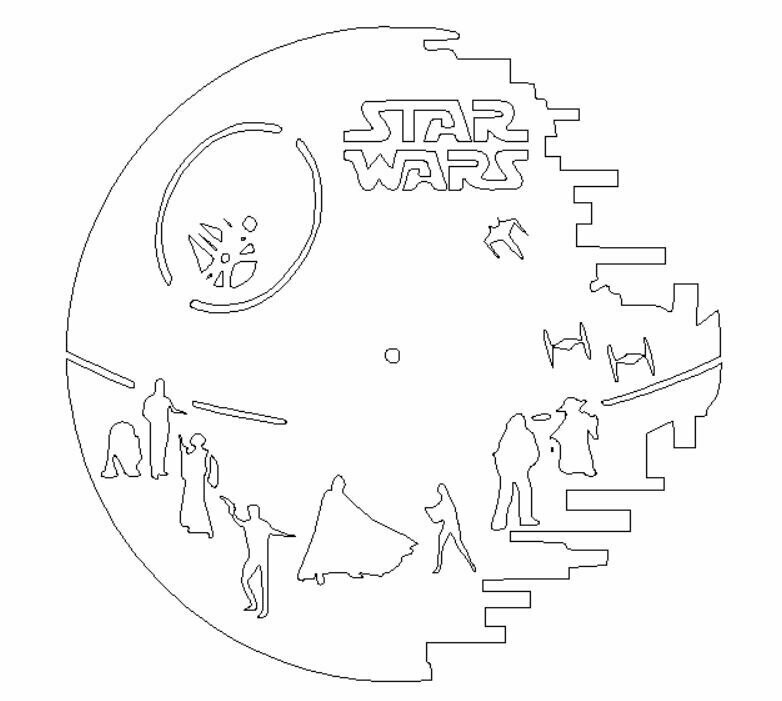 Star Wars Uhr, absolut einzigartig! Durchmesser 430mm, ohne Uhrwerk!