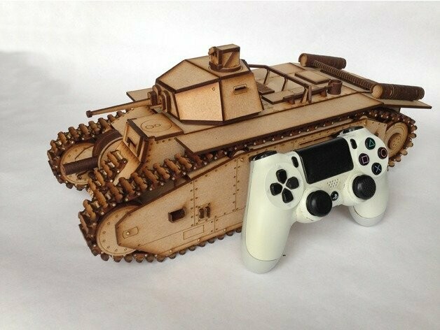 Panzer B1 Holzbausatz, Maße ca. 340x154x120mm