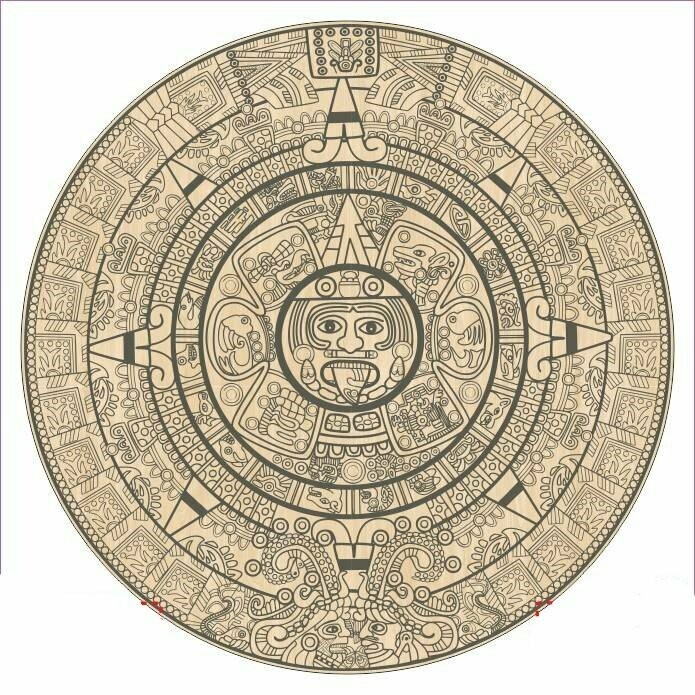 Maya Kalender Scheibe 400x400x4mm