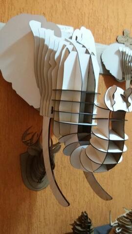 Elefanten Kopf mit 600x350x400mm