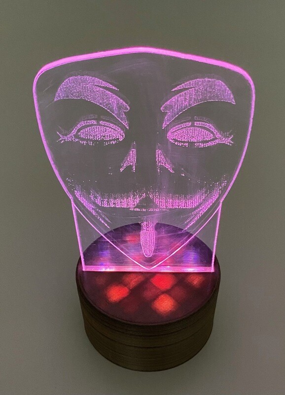Anonymus 3D Lampe, 200x130x5mm