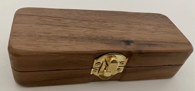 Holzschatulle mit Schloss, 150x70x40mm