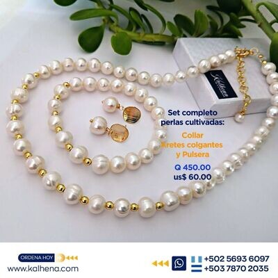 Set completo perlas barrocas cultivadas
