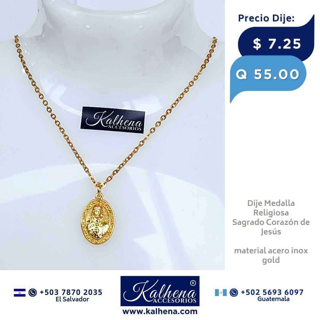 Dije Medalla Religiosa Sagrado Corazón de Jesús
