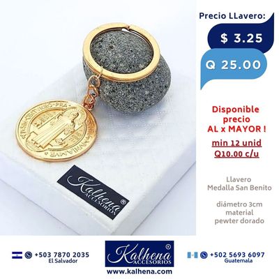LLaveros Medalla San Benito dorada