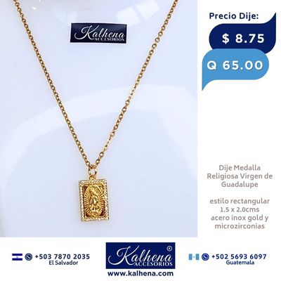 Dije Medalla Religiosa Virgen de Guadalupe