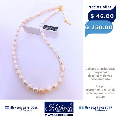 Collar perlas cultivadas barrocas pequeñas