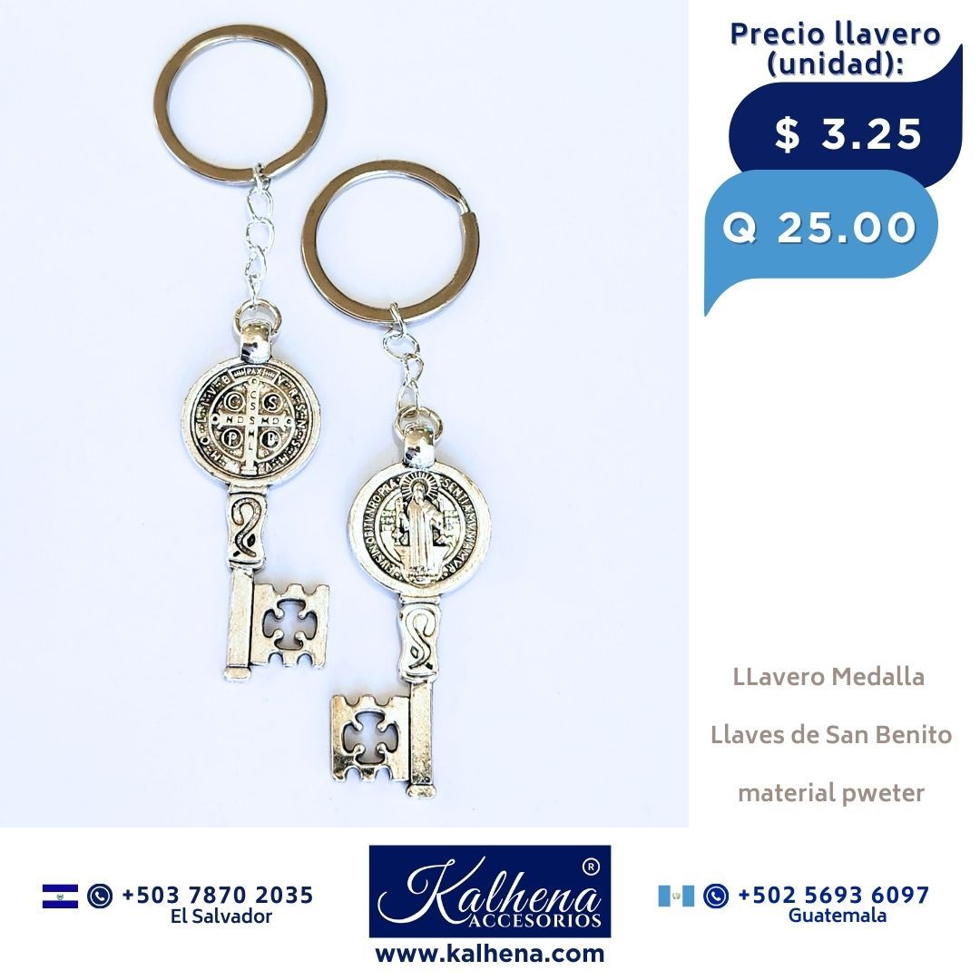 LLaveros Medalla Llave San Benito grande