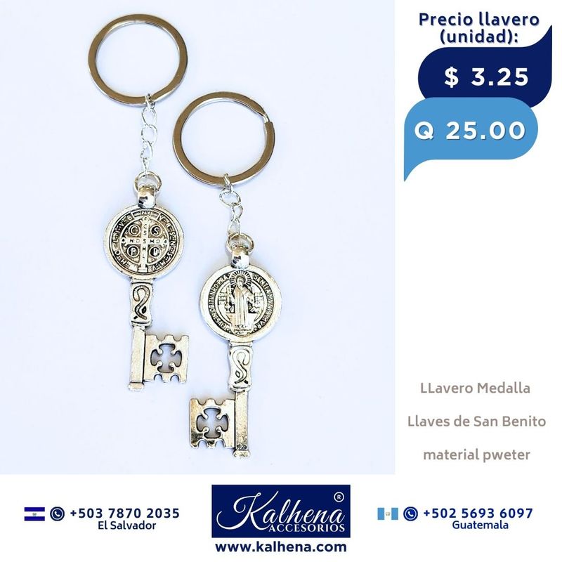 LLaveros Medalla Llave San Benito grande