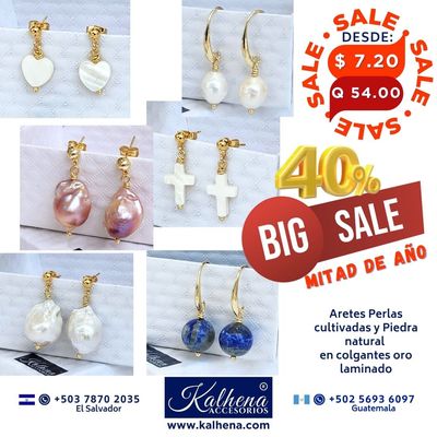 Ofertas 40% en Pulseras perlas y cristales