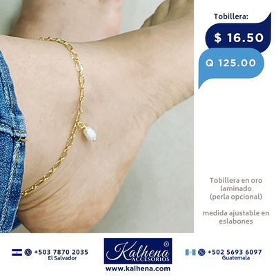 Cadena tobillera perla cultivada opcional