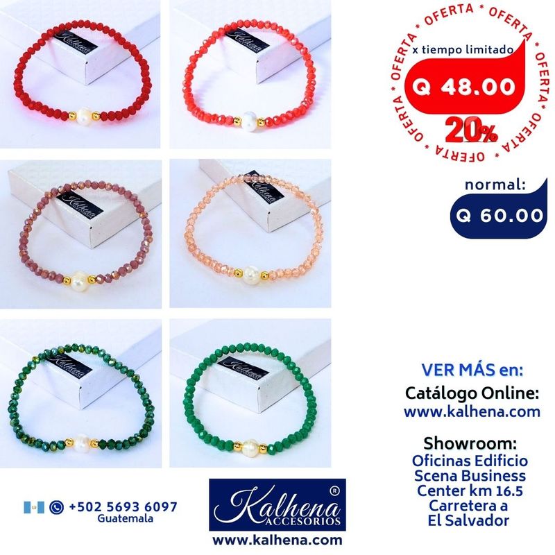 Pulseras cristal checo_varios colores