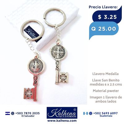 LLaveros Medalla San Benito Llave LLaveros Medalla San Benito Llave