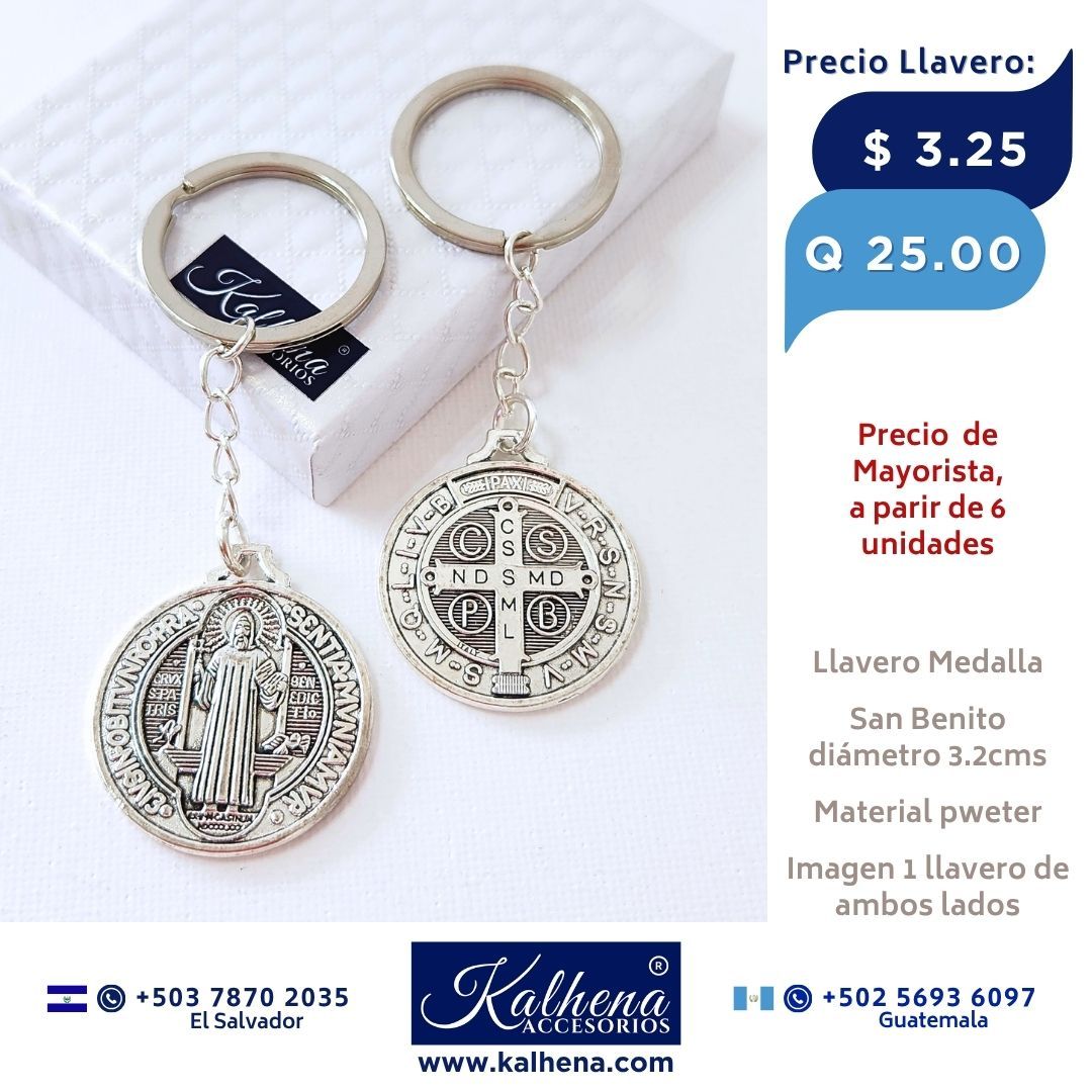 LLavero Medalla San Benito