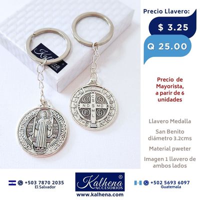 LLavero Medalla San Benito