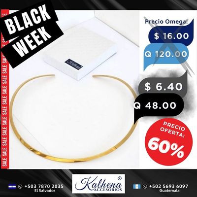 Omega de acero inox dorado