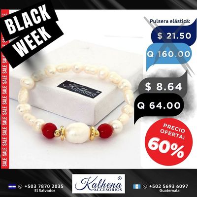 Pulsera 2 cuarzos facetados rojo vivo y perlas cultivadas
