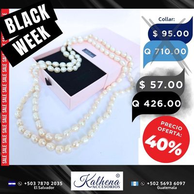 Collar largo perlas cultivadas barrocas alargadas blancas