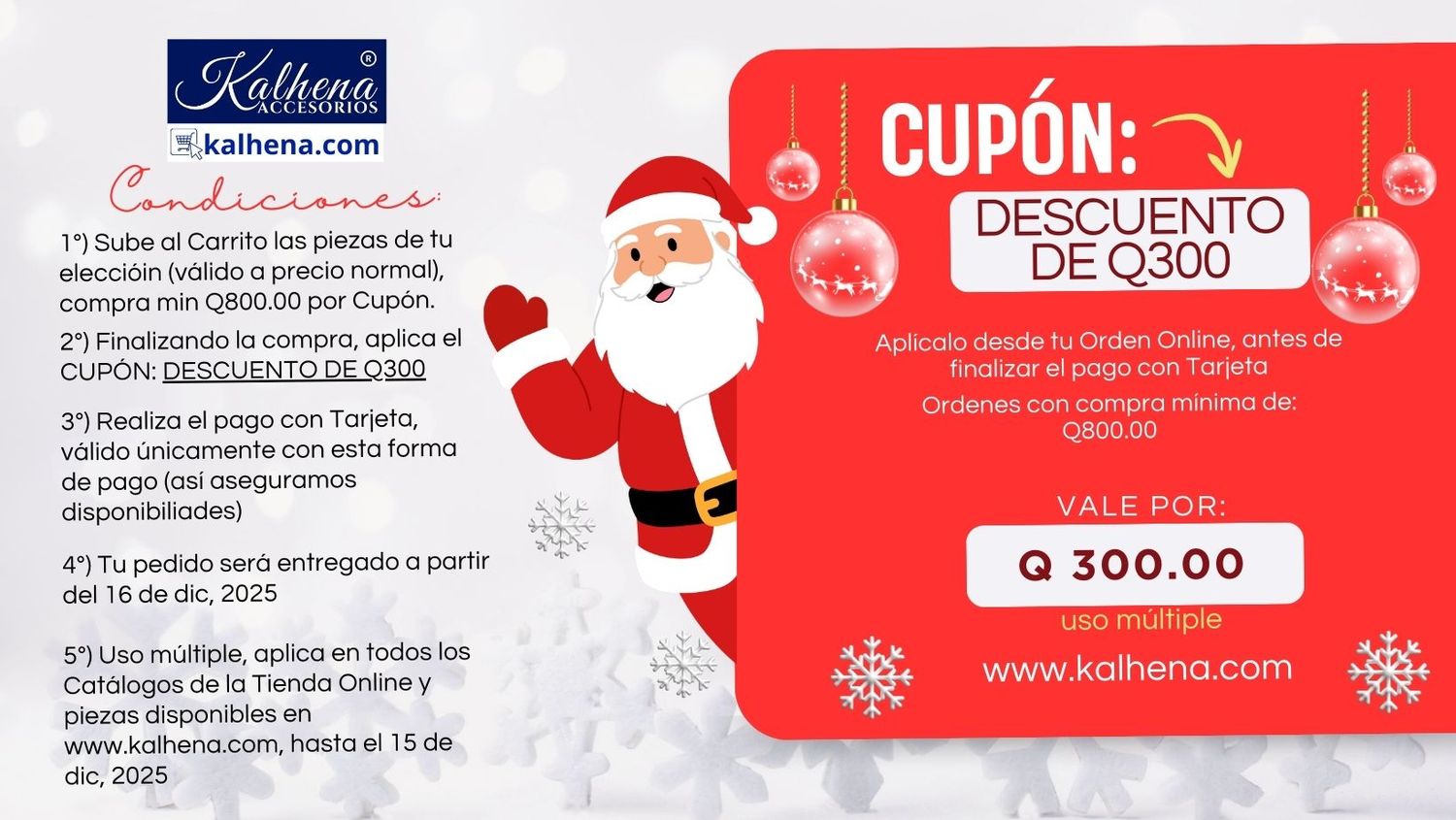 Canjea el CUPON antes del 16 dic, 2025