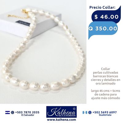 Collar perlas cultivadas barrocas pequeñas