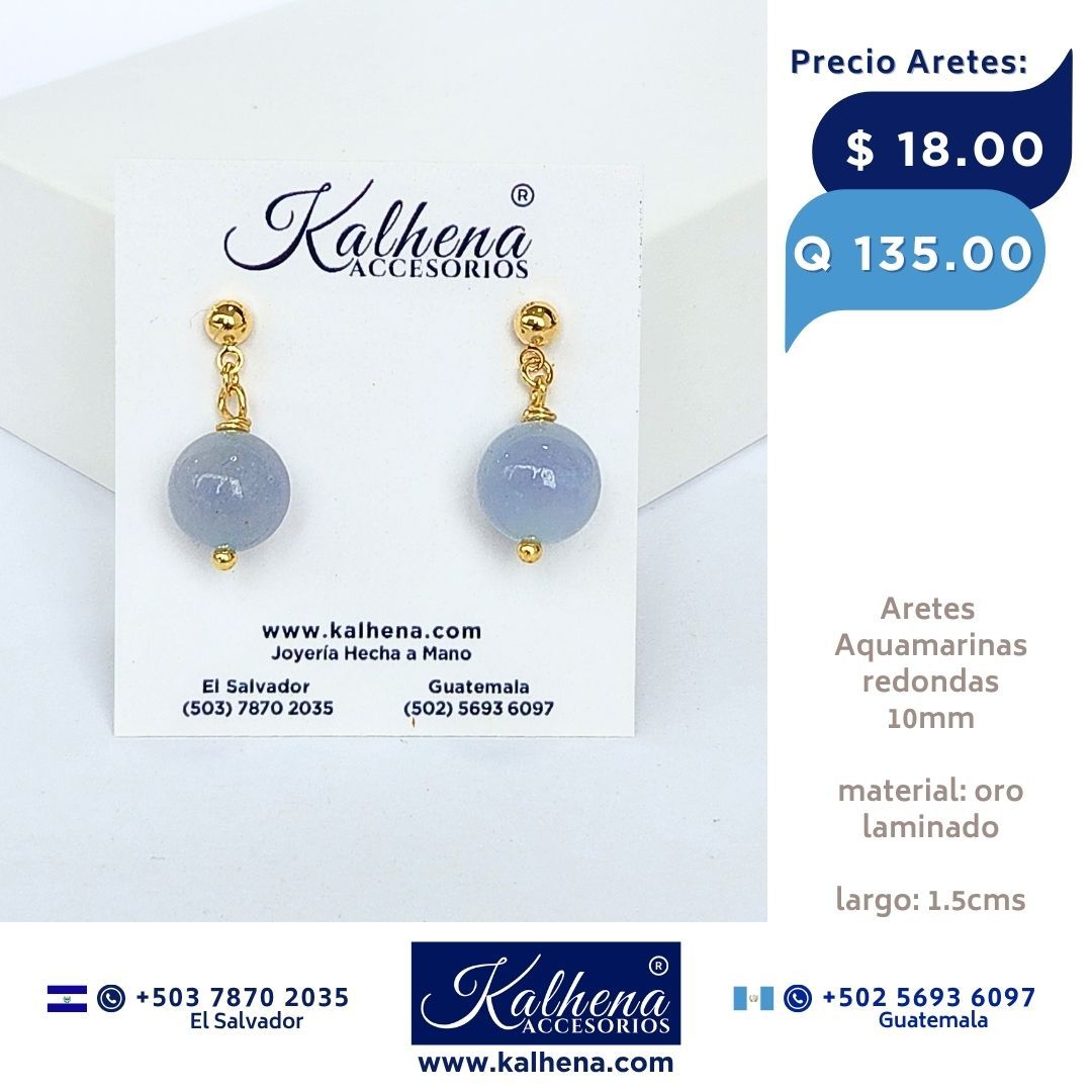Aretes Aquamarina