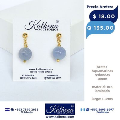 Aretes Aquamarina