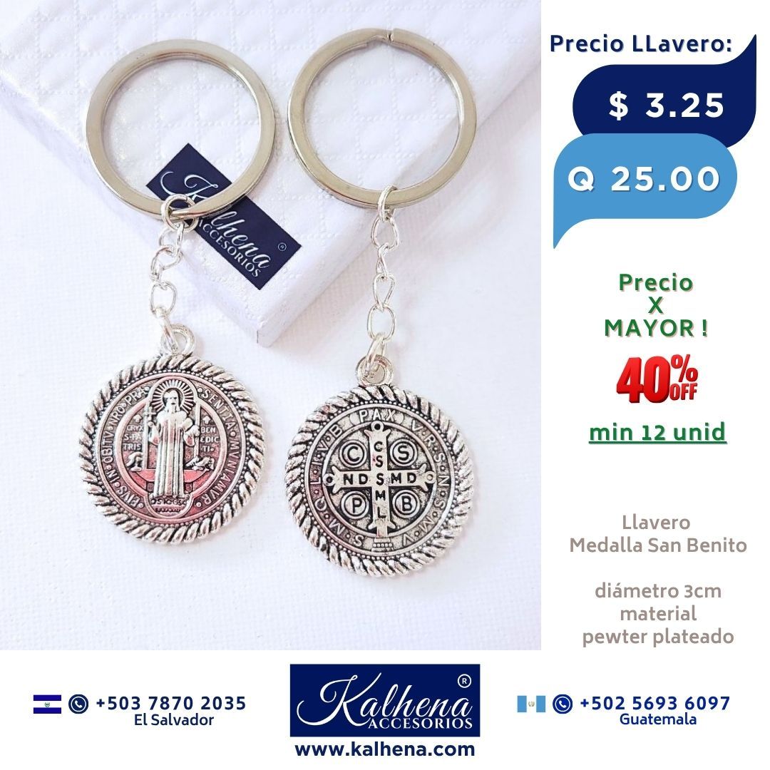 LLavero Medalla San Benito