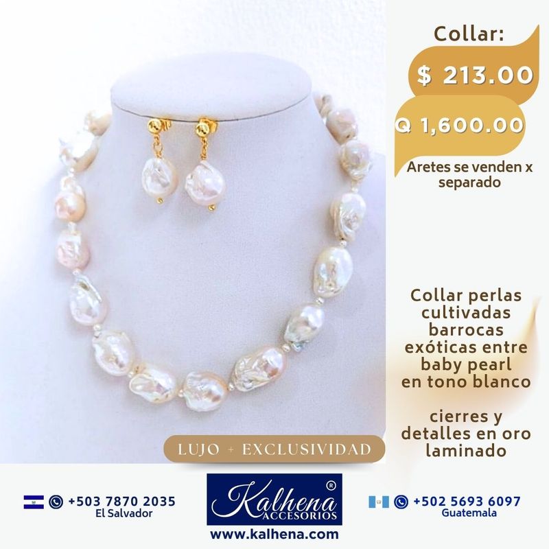 Collar perlas cultivadas barrocas asimétricas