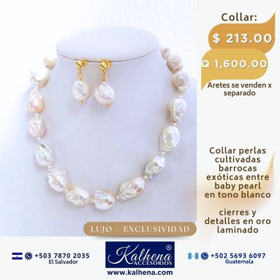 Collar perlas cultivadas barrocas asimétricas