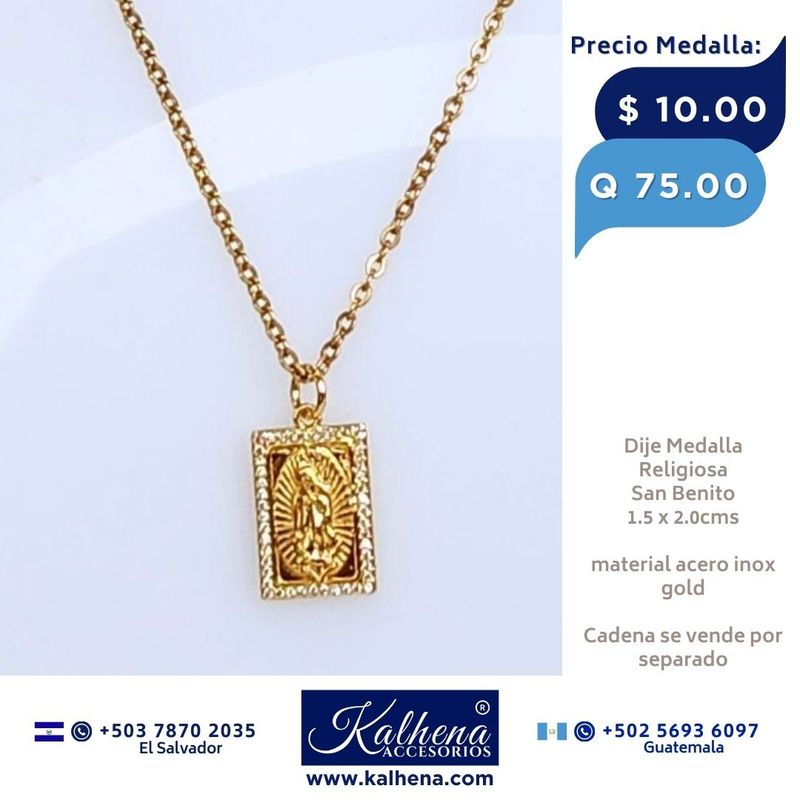 Dije Medalla Religiosa Virgen de Guadalupe
