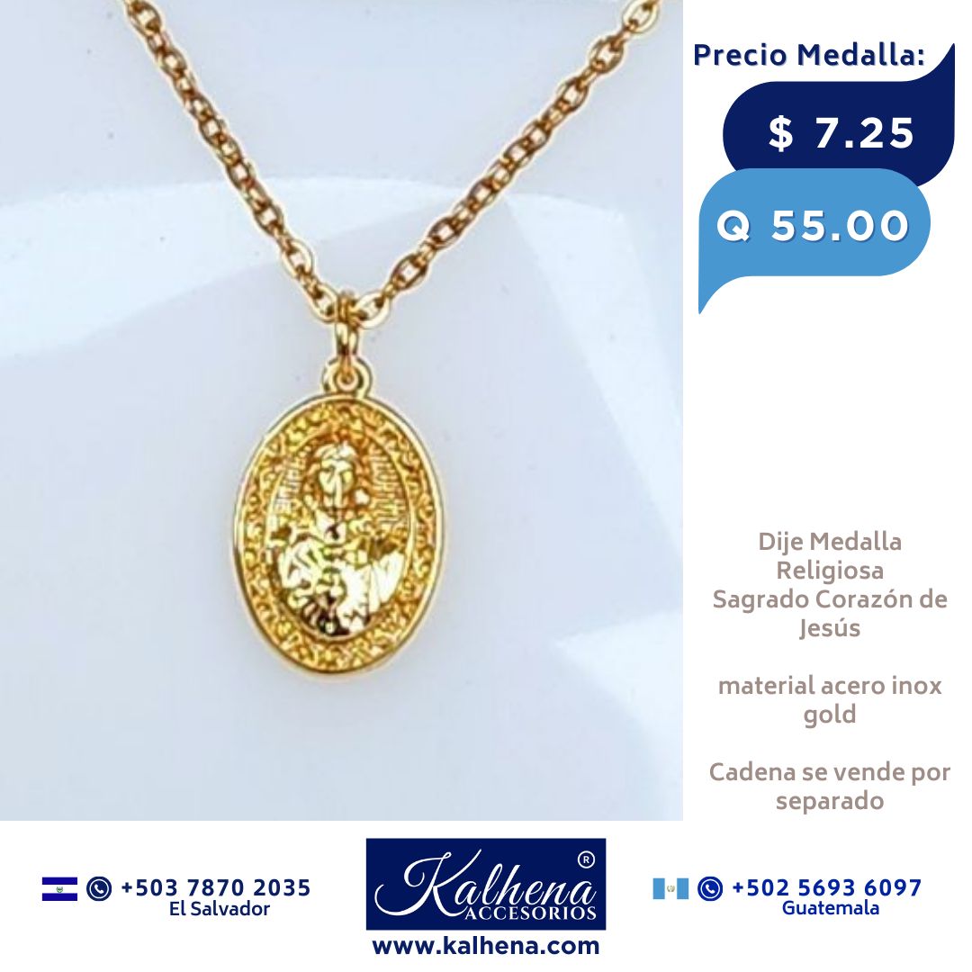 Dije Medalla Religiosa Sagrado Corazón de Jesús