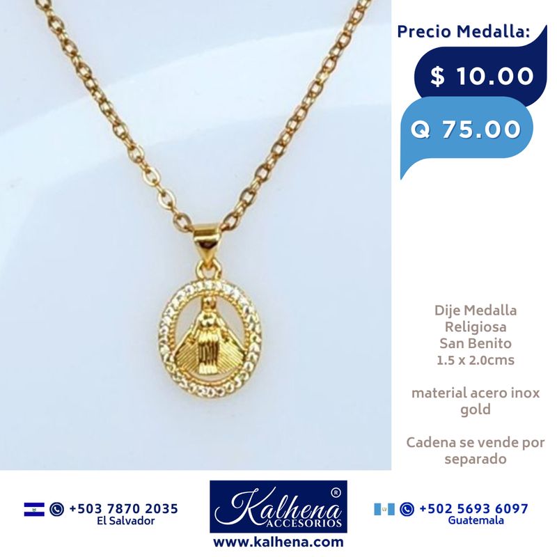 Dije Medalla Religiosa Virgen La Milagrosa