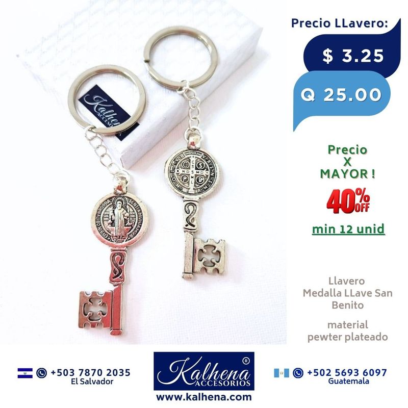 LLaveros Medalla San Benito Llave LLaveros Medalla San Benito Llave
