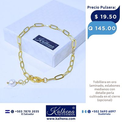 Cadena tobillera perla cultivada opcional