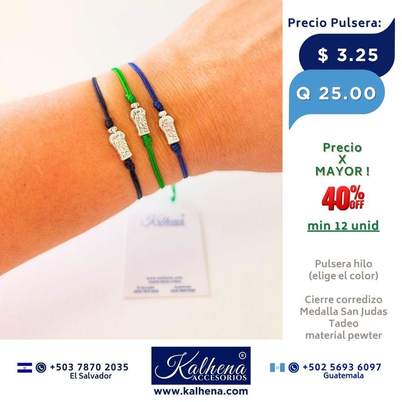 Pulsera San Judas en hilo (precio x unidad) Pulsera San Judas en hilo (precio x unidad)