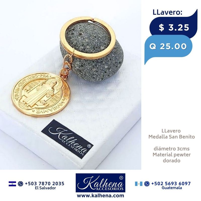 LLavero Medalla San Benito (dorado) LLavero Medalla San Benito (dorado)