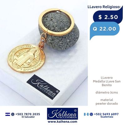 LLavero Medalla San Benito (dorado) LLavero Medalla San Benito (dorado)
