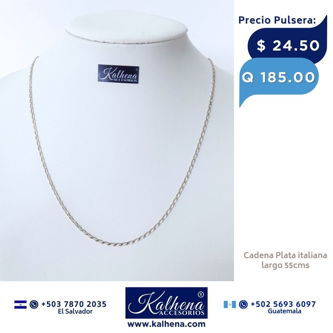 Cadena en Plata italiana y perla cultivada