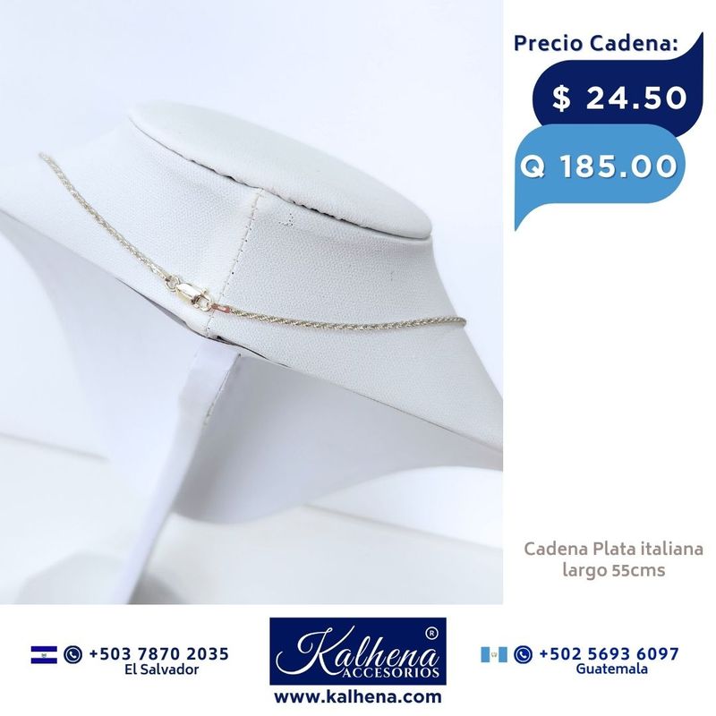 Cadena en Plata italiana y perla cultivada