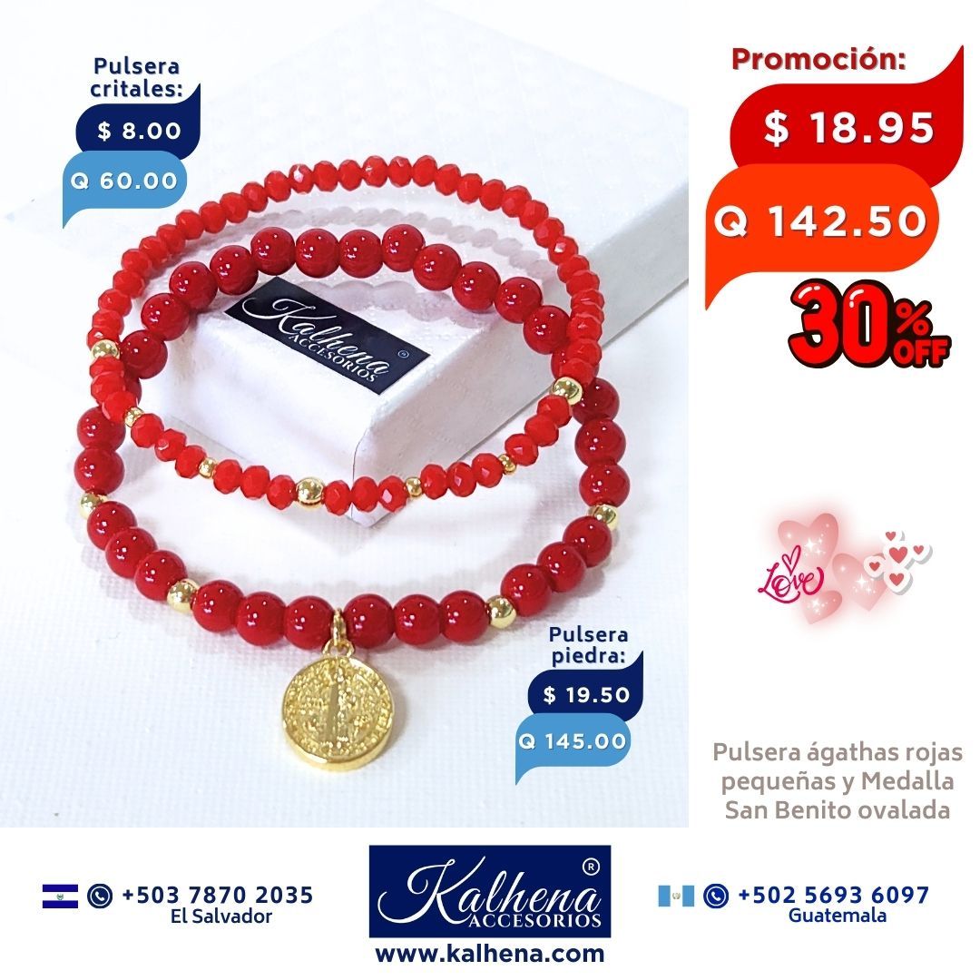 Promoción Pulsera piedra natural y cristales checos