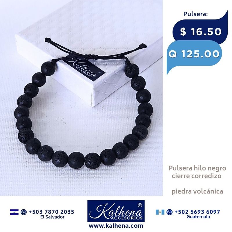 Pulsera Brazalete piedra volcánica