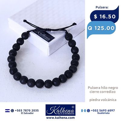 Pulsera Brazalete piedra volcánica