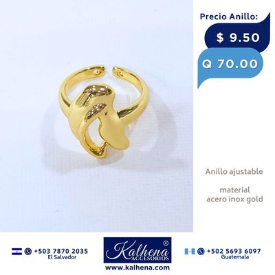 Anillo ajustable en acero inox gold Anillo ajustable en acero inox gold