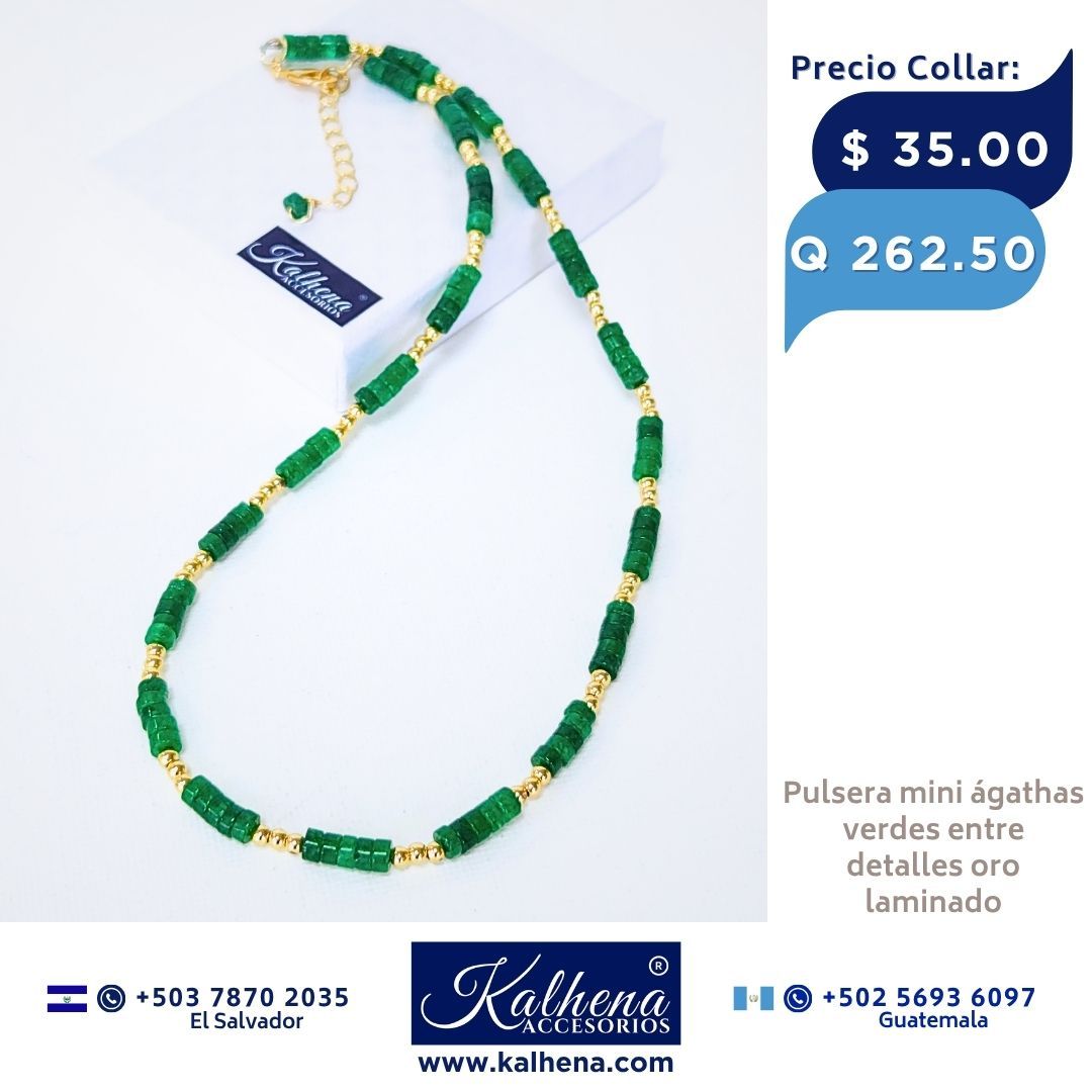 Collar mini agathas verdes